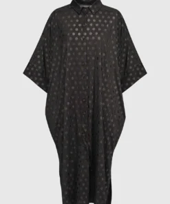 Alembika After Dark Tonal Polka Dot Shirt Dress, Circles