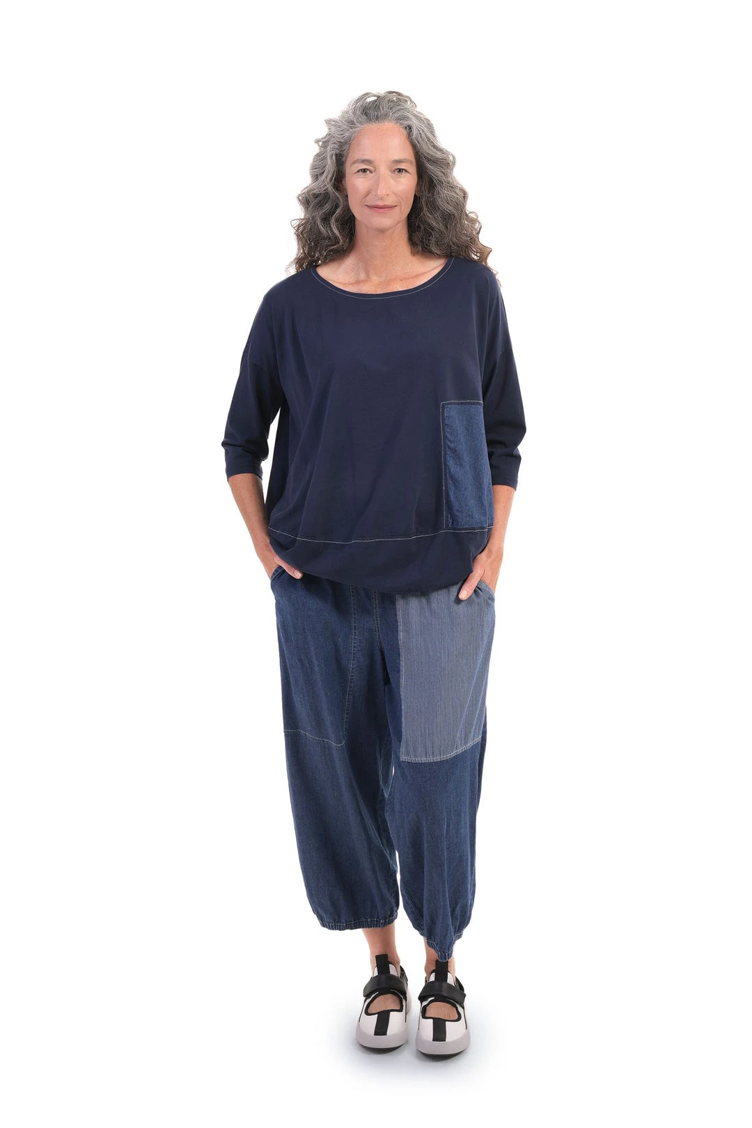 Alembika Alembika Jeans Mix Crop Pant, Denim