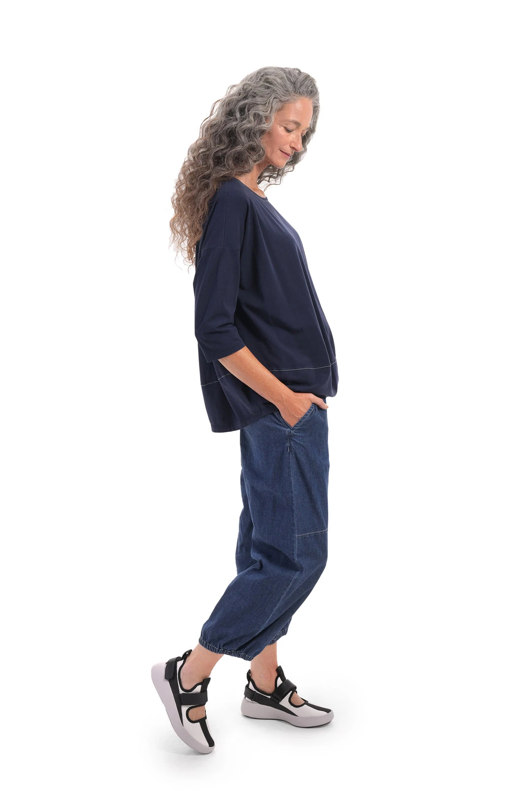 Alembika Alembika Jeans Mix Crop Pant, Denim