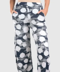 Alembika Alembika Distressed Dot Lantern Pant, Navy