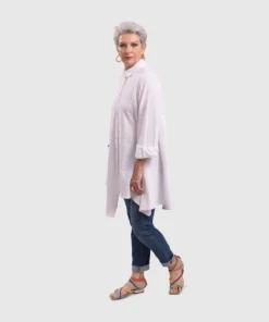 Alembika Alembika Gauze Asymmetric Shirt Tunic, White