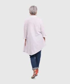 Alembika Alembika Gauze Asymmetric Shirt Tunic, White