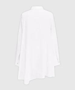 Alembika Alembika Gauze Asymmetric Shirt Tunic, White