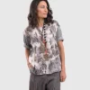Alembika Linen Mix Boxy Top, Fog