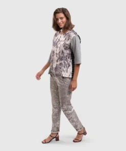 Alembika Linen Mix Boxy Top, Fog