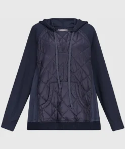 Alembika Quilted Jean Mix Pocket Top, Denim Alembika