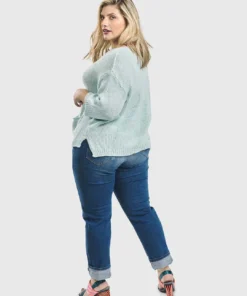 Alembika Iconic Ankle Slim Leg Drawstring Pant, Denim Alembika