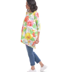 Alembika Garden Print Cocoon Tunic, Bloom Alembika
