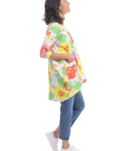 Alembika Garden Print Cocoon Tunic, Bloom Alembika