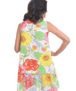 Alembika Garden Print Sleeveless Tunic, Bloom