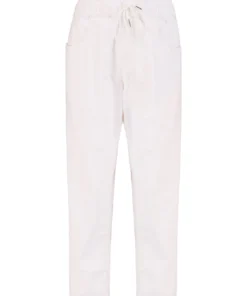 Alembika Iconic Slim Leg Drawstring Pant, White