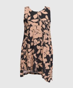 Alembika Alembika Silhouette Print Asymmetric Tank Tunic, Floral