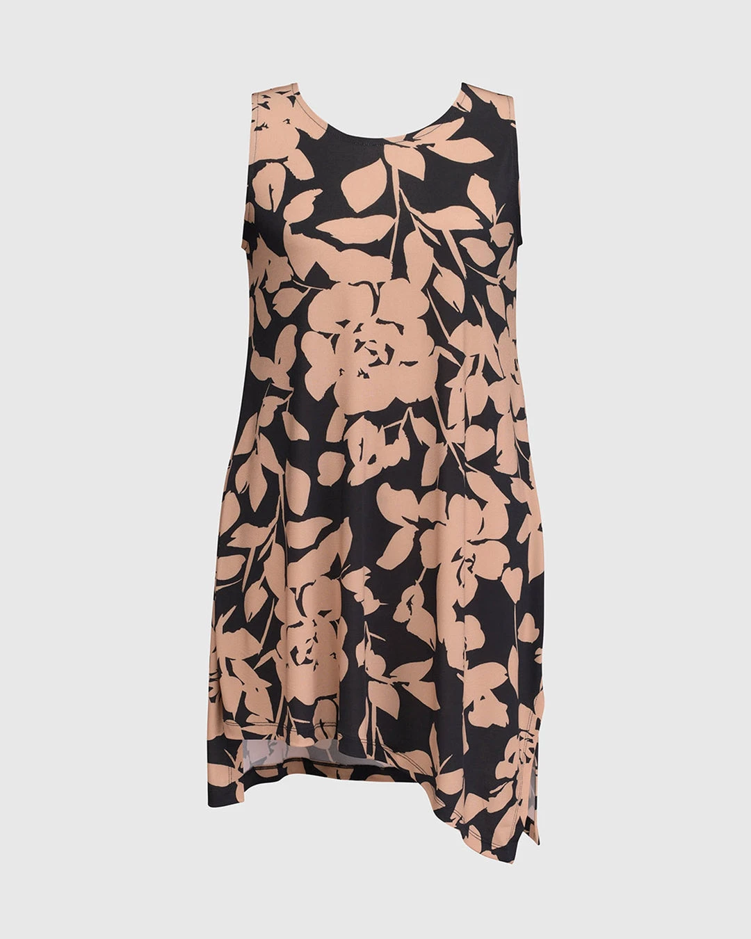 Alembika Alembika Silhouette Print Asymmetric Tank Tunic, Floral