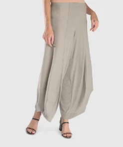 Alembika Stripe Knit Punto Pant, Grey