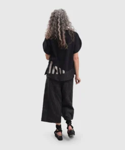 Alembika Stripe Trim Boxy Tee, Bars