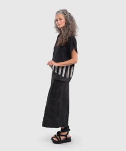 Alembika Stripe Trim Boxy Tee, Bars