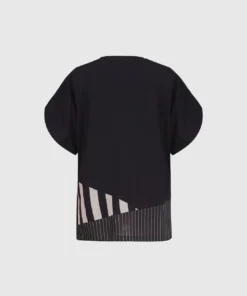 Alembika Stripe Trim Boxy Tee, Bars
