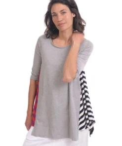 Alembika Striped Inset Raglan Swing Top, Multi