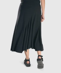Alembika Alembika Tekbika Asymmetric Skirt, Black