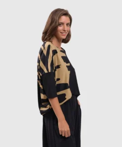 Alembika Alembika Tekbika Print Panel Relaxed Top, Dunes