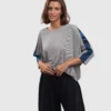 Alembika Alembika Tekbika Stripe Relaxed Top, Ocean