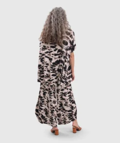 Alembika Alembika Tie Dye Print Trapeze Top, Tribal