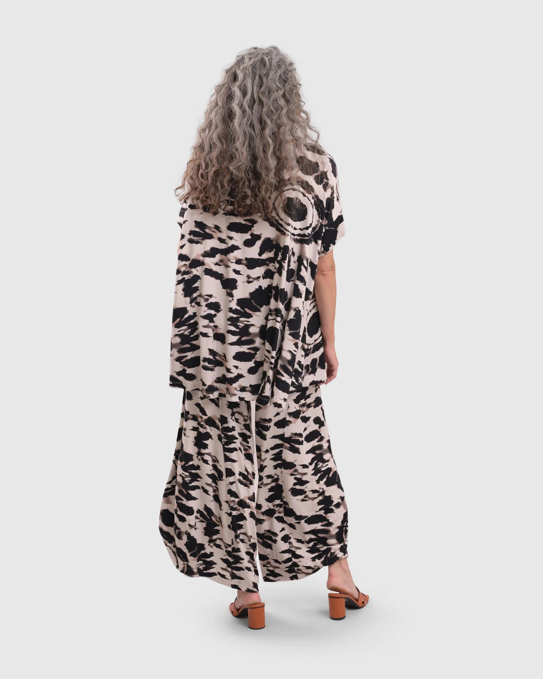 Alembika Alembika Tie Dye Print Trapeze Top, Tribal