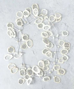 Annemieke Broenink Glitter Lace Poppy Necklace, White Annemieke Broenink