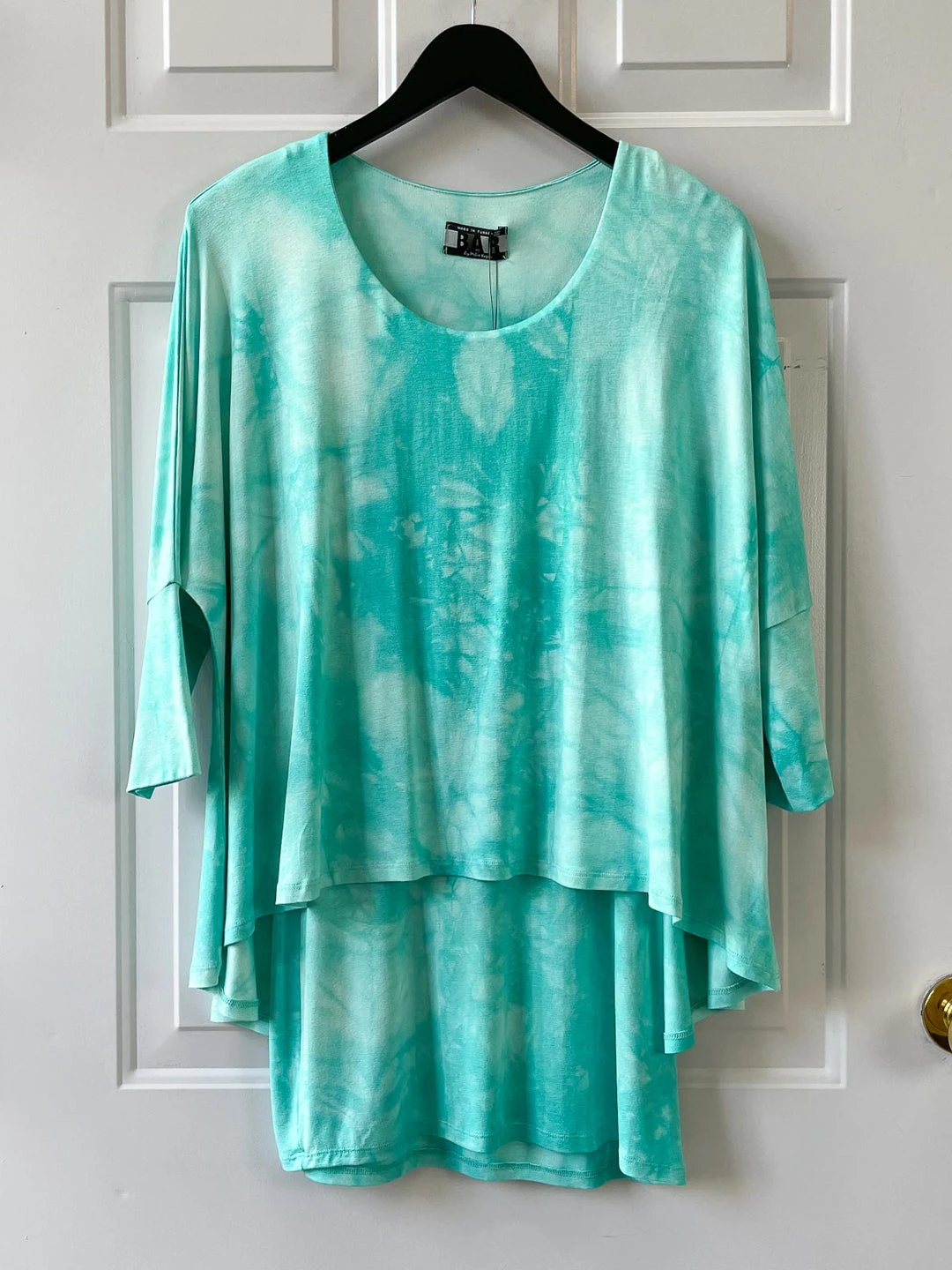 Bar By Melis Kozan Double Layered Top, Mint Tie-Dye