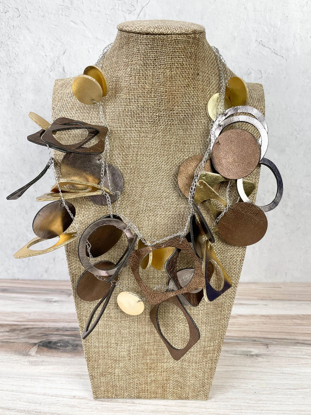 Beyond Threads Art Deco Necklace, Metallic