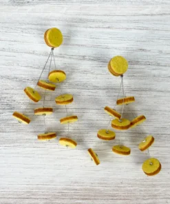 Beyond Threads Beyond Threads Confetti Earrings, Lemon