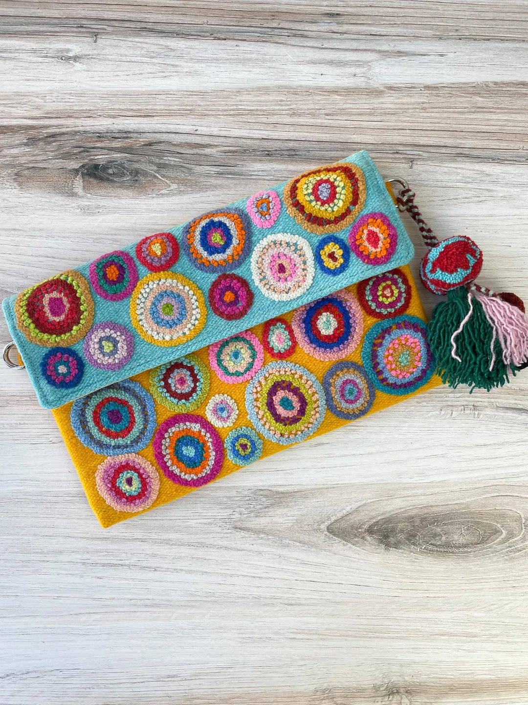 Beyond Threads Beyond Threads Cosmo Embroidered Wool Handbag, Multi