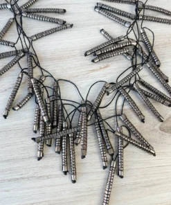 Beyond Threads Firecracker Necklace, Pewter