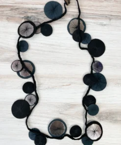 Beyond Threads Beyond Threads Platillos Wrap Necklace, Charcoal