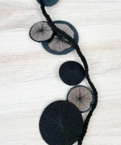 Beyond Threads Beyond Threads Platillos Wrap Necklace, Charcoal
