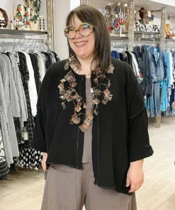 Bodil Bodil Cotton Gauze Jacket, Black