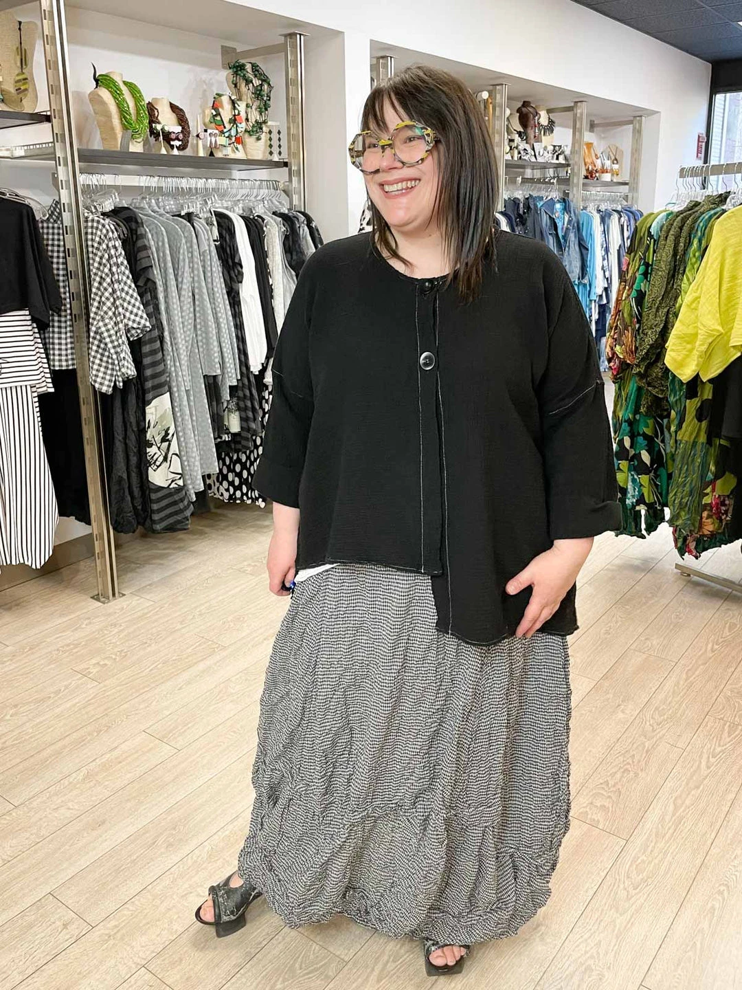 Bodil Bodil Cotton Gauze Jacket, Black