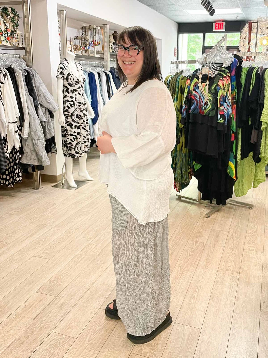 Bodil Gauze Crop Top, White