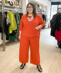 Pacificotton Bryn Walker 3/4 Sleeve Boxy Shirt, Quill