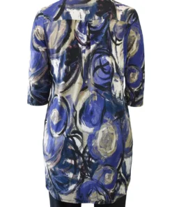 Caribe Collared Tunic Dress, Purple Multi Dresses & Jumpsuits