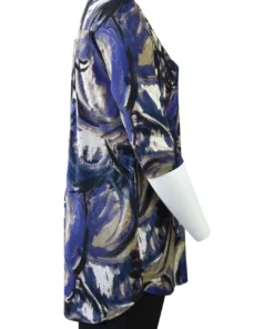 Caribe Collared Tunic Dress, Purple Multi Dresses & Jumpsuits