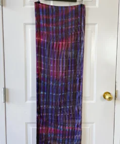Carter Smith Scarves Shibori Rectangular Silk Scarf, Maroon Multi