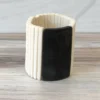 CATHs Jewelry Matchstick Rectangle Horn Cuff, Bone/Grey