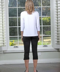 Chalet Chalet Et Ceci Jersey 3/4 Sleeve Basic Top, White