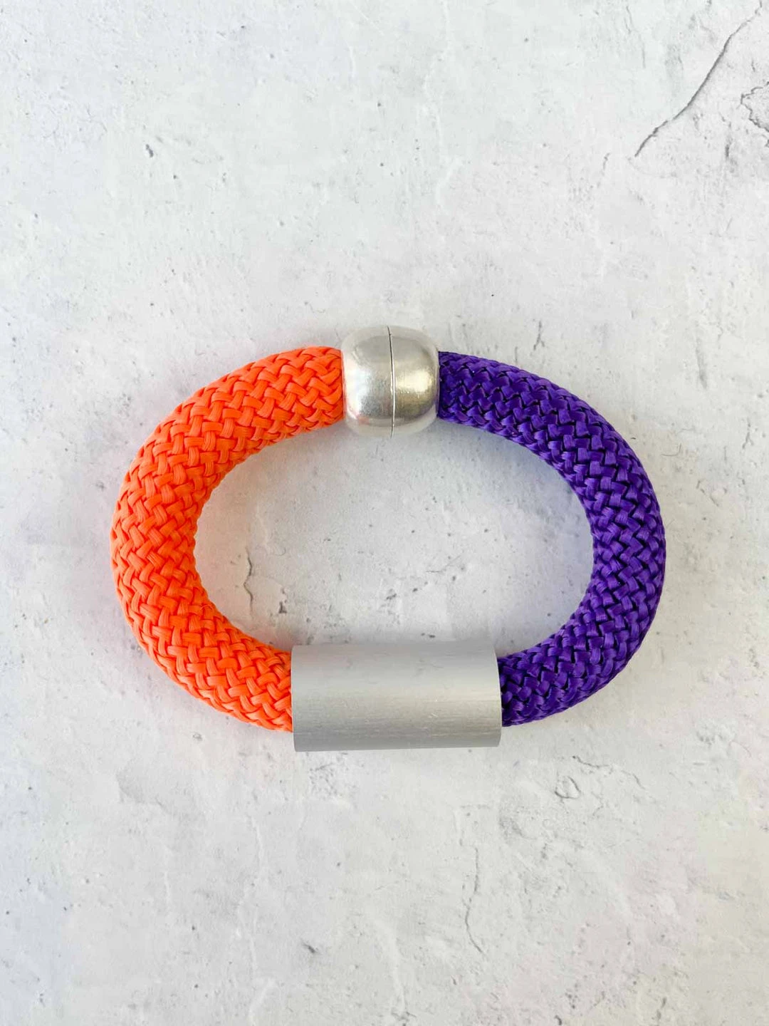 Christina Brampti Mixed Cord & Aluminum Magnet Bracelet, Silver/Purple/Orange Christina Brampti
