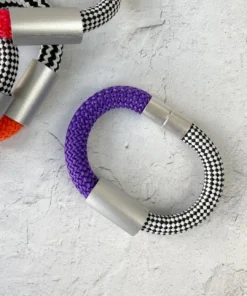Christina Brampti Mixed Cord & Aluminum Magnet Bracelet, Silver/Purple