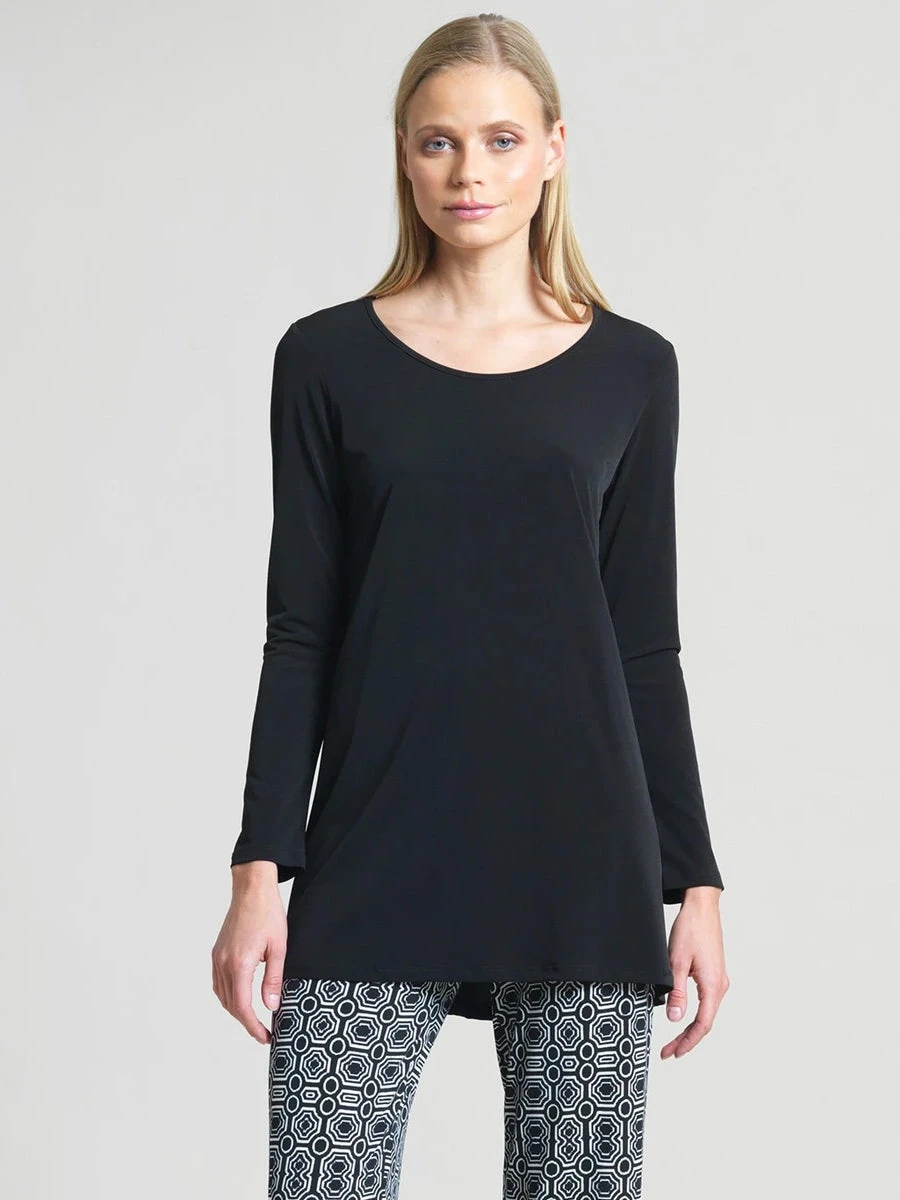 Clara Sunwoo Clara Sunwoo Long Sleeve Scoop Neck Tunic, Black