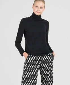 Clara Sunwoo Clara Sunwoo Long Sleeve Turtleneck Top, Black