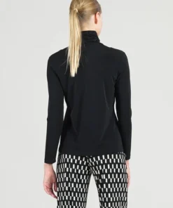 Clara Sunwoo Clara Sunwoo Long Sleeve Turtleneck Top, Black
