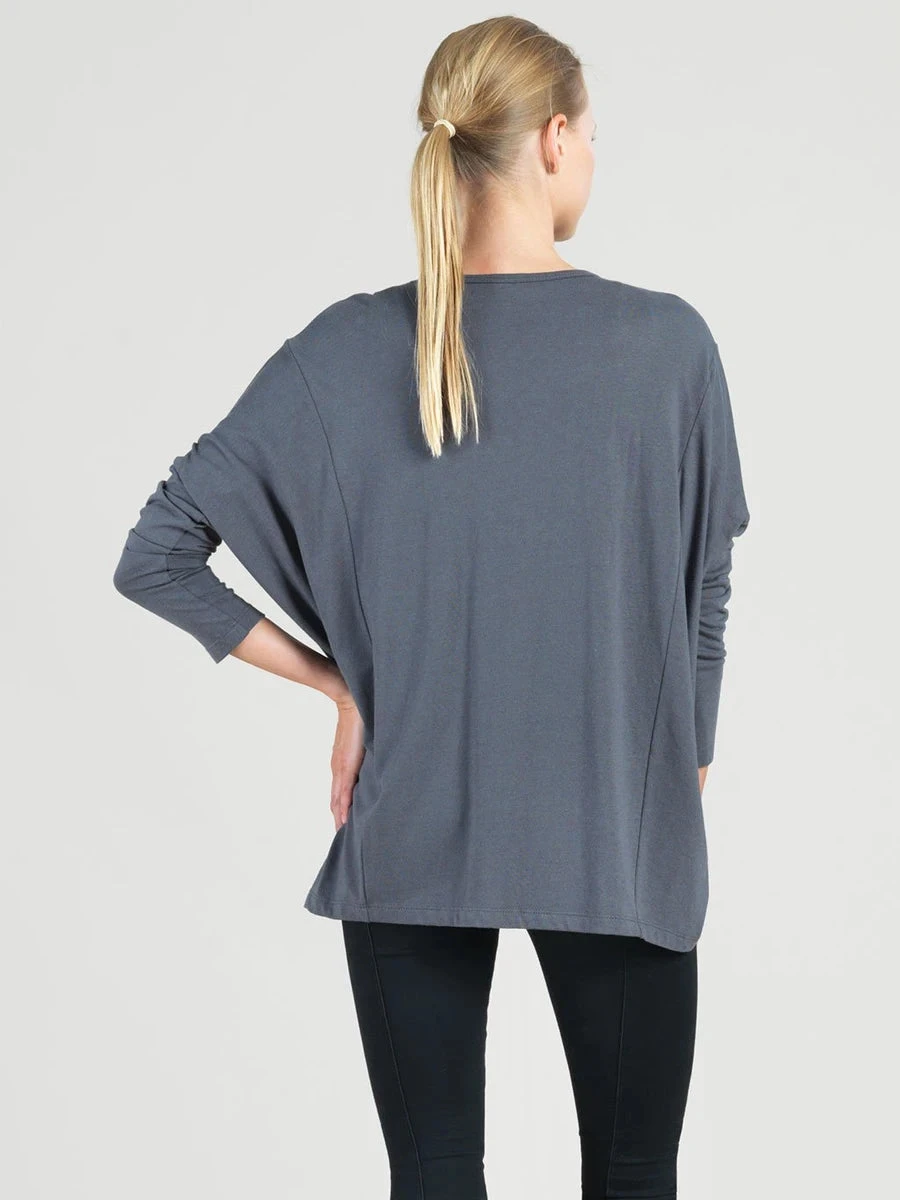 Clara Sunwoo Modal Cotton Oversized Tunic, Charcoal